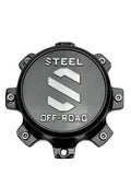 Steel Off-Road Gloss Black Wheel Center Cap CAP8056-2 - Wheel Center Caps