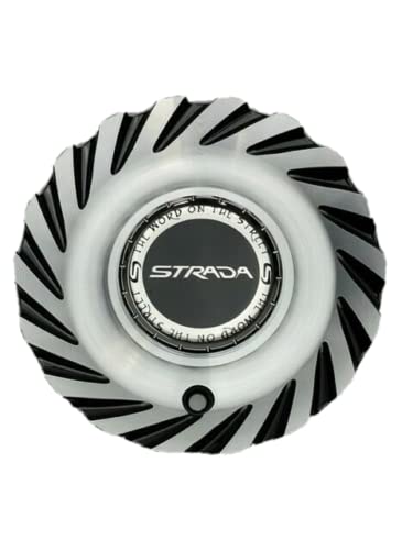 Strada Black and Machined Wheel Center Cap C-1087-3 C-STRA-2 replacement wheel center cap part C-1087-3