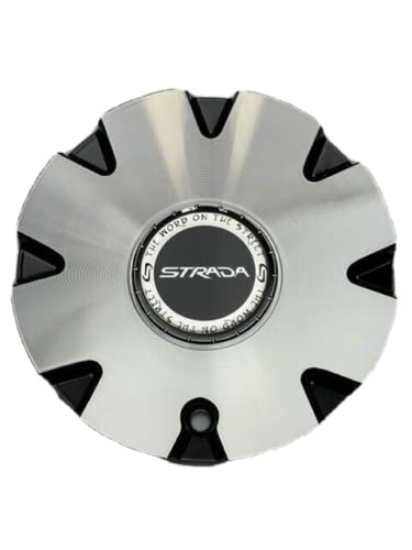Strada Black and Machined Wheel Center Cap C-863-3 C-STRA-1 replacement wheel center cap part C-863-3