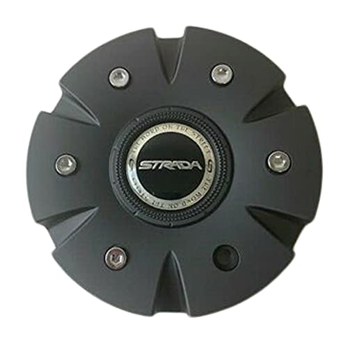 Strada Denaro S12 Wheels 61702295F-4 Matte Black Wheel Center Cap - wheelcentercaps