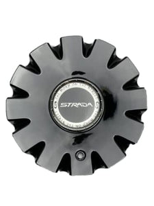 Strada Gloss Black Wheel Center C-1093-4 C-STRA-1 - Wheel Center Caps