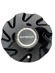 Strada Gloss Black Wheel Center Cap C-876B-2 C-STRA-2 - Wheel Center Caps