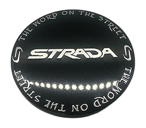 Strada Wheels C-225-3 Black Center Cap Snap in replacement wheel center cap part C-225-3