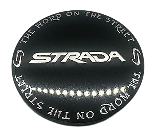 Strada Wheels C-225-3 Black Center Cap Snap in - wheelcentercaps