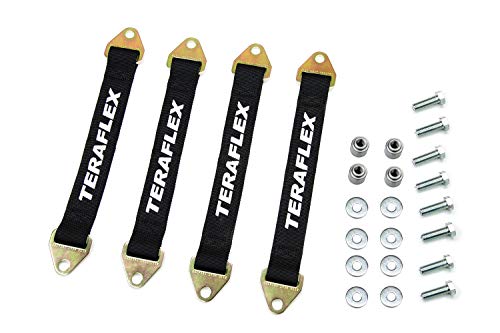 TeraFlex 4853100 JK Front and Rear Limit Strap Kit with Mounting Hardware - Wheel Center Caps