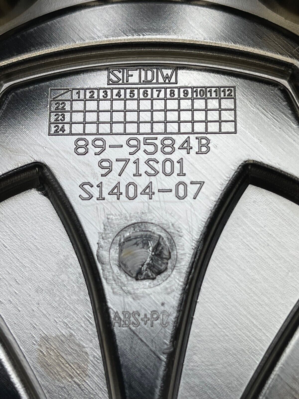 Toyota T-Force Chrome 6 Lug Snap In Wheel Center Cap 89-9584B 971S01 S1404-07 wheel center cap additional view 3