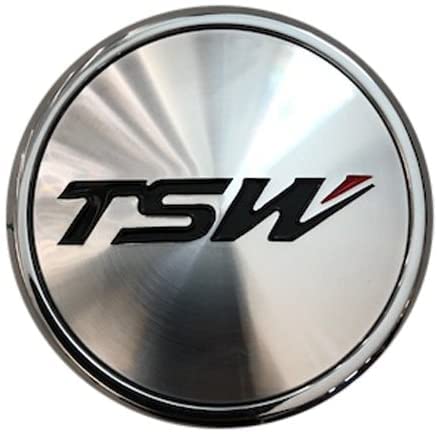 TSW Wheels C-F80 CC60F Chrome with Black Logo Center Cap 60MM replacement wheel center cap part C-F80