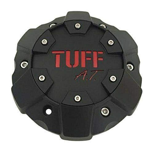 TUFF at C611901 C706901 Matte Black with Red Lettering Wheel Center Cap replacement wheel center cap part C611901