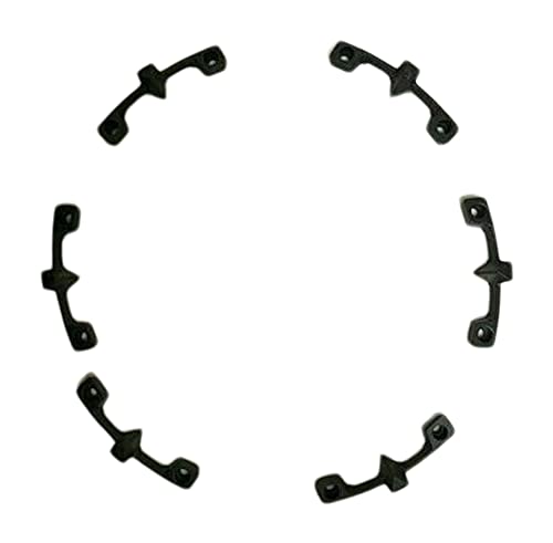 TUFF A.T. T01 Matte Black 17 Inch Inserts Set of 6 replacement center cap logo / insert part T01-17-MATTEBLACK