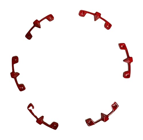 TUFF A.T. T01 Red 16 Inch Wheel Inserts Set of 6 replacement center cap logo / insert part T01-16-RED