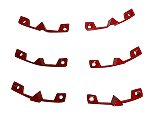 TUFF A.T. T01 Red 20 Inch Wheel Inserts Set of 6 61192090 replacement center cap logo / insert part 61192090