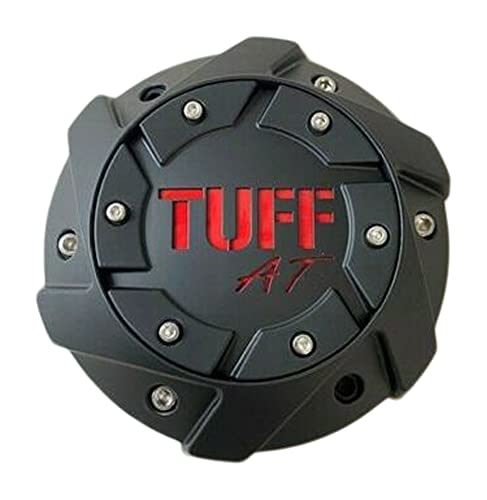 TUFF at Wheels C611901 Matte Black Wheel with Red Logo Center Cap CCTT11DDSBC replacement wheel center cap part C611901