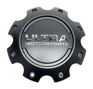 Ultra Motorsports Satin Black Center Cap 81201765F-2 81201765F-1 A89-9799FSB - wheelcentercaps