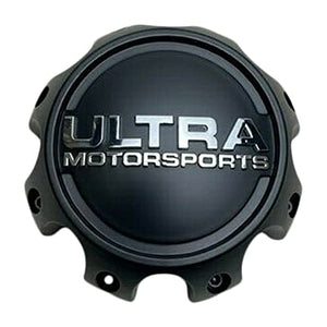 Ultra Motorsports Satin Black Wheel Center Cap 89-9771SB 81211765F-4 DUALLY ONLY - wheelcentercaps