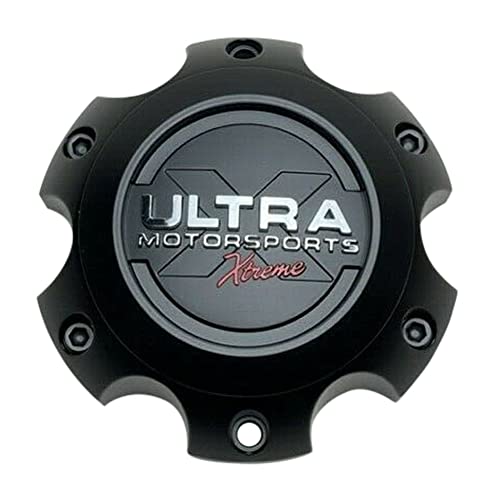 Ultra Motorsports Xtreme Matte Black 6 Lug Wheel Center Cap 89-9765 62741680f-4 replacement wheel center cap part 89-9765
