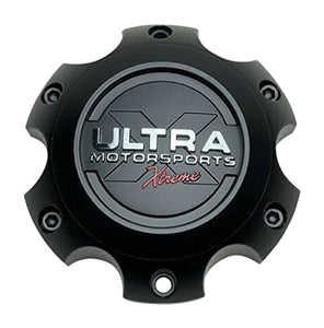 Ultra Motorsports Xtreme Matte Black 6 Lug Wheel Center Cap