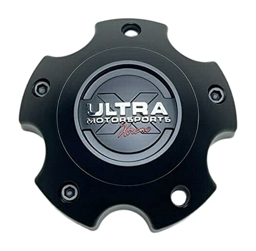 Ultra Motorsports Xtreme Satin Black 5 Lug Wheel Center Cap 89-9755 62741680f-2 replacement wheel center cap part 89-9755