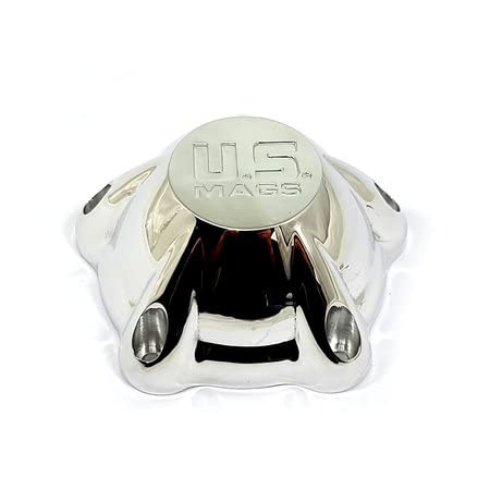 US MAGS Sniper Cap 1002-06H Polished Wheel Center Cap 4-1/16" OD Bolt-On for 5x4.75 5x120.65 5x4.5 5x114.3 5x5 5x127 replacement wheel center cap part 1002-06H