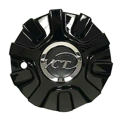 VCT Wheels V48 Gloss Black and Chrome Wheel Center Cap 236-20-CAP replacement wheel center cap part 236-20-CAP