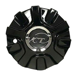 VCT Wheels V48 Gloss Black and Chrome Center Cap