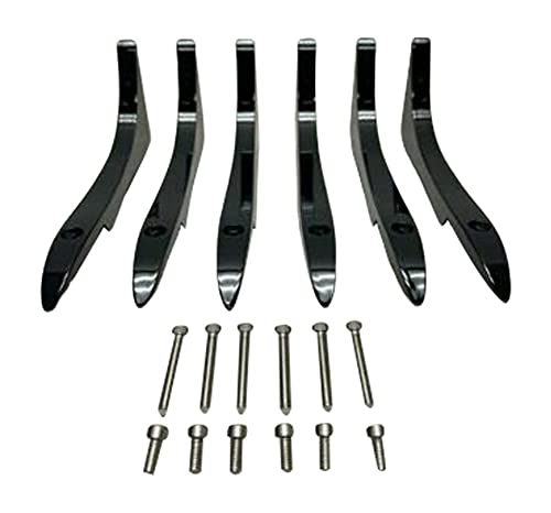 Viscera 778 24 Inch Gloss Black Inserts Set (6 PCS) EMR0778-2490-ZST replacement center cap logo / insert part EMR0778-2490-ZST