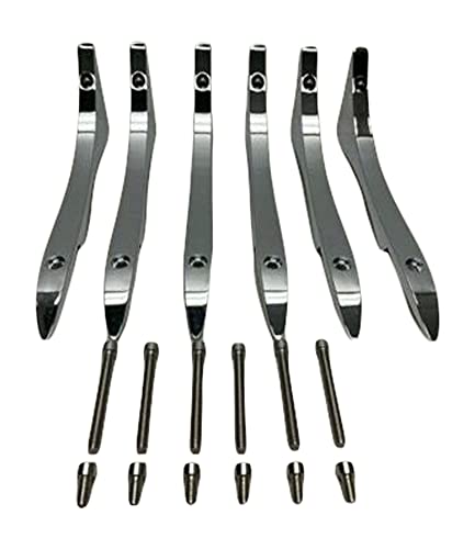 Viscera 778 26 Inch Chrome Inserts Set (6 PCS) EMR0778-2695-ZST replacement center cap logo / insert part EMR0778-2695-ZST