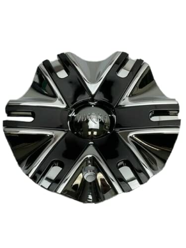Viscera VSC 841 Chrome Gloss Black Inserts Wheel Center Cap EMR0841-CAR-CAP replacement center cap logo / insert part EMR0841-CAR-CAP