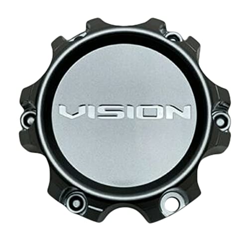 Vision Gun Metal Gray 6 Lug Wheel Center Cap C353GM-6V C353GM-6V-UP replacement wheel center cap part C353GM-6V