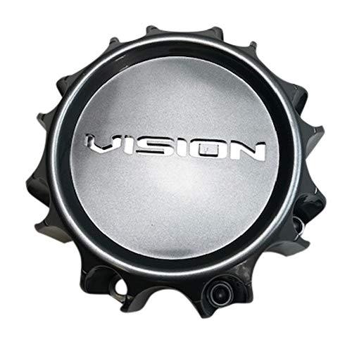 Vision Wheels C353GM-8V Gun Metal Gray Center Cap - wheelcentercaps