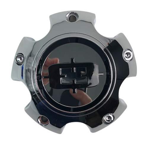 Vision Wheels C415-5V C415-EC 5 Lug Chrome and Black Center Cap replacement wheel center cap part C415-5V