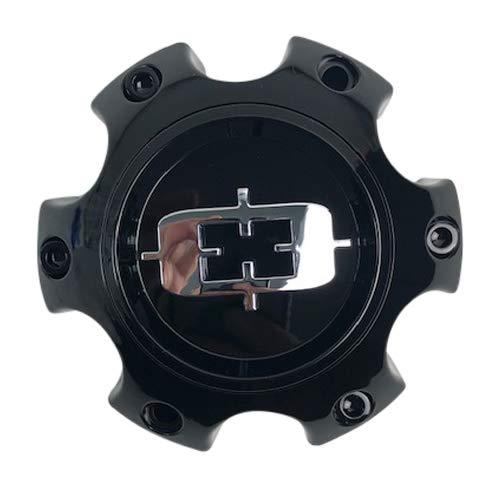Vision Wheels C415GB-6V 6 Lug Gloss Black Center Cap replacement wheel center cap part C415GB-6V