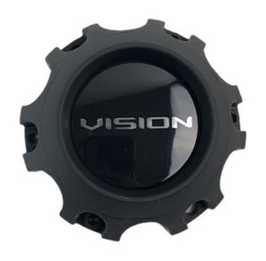 Vision Wheels C416SB-6V Satin Black Center Cap - wheelcentercaps