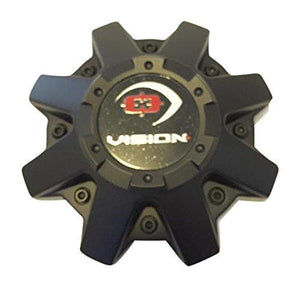 Vision Wheels C550MB ATV BD 6156K143 Black Wheel Center Cap - wheelcentercaps