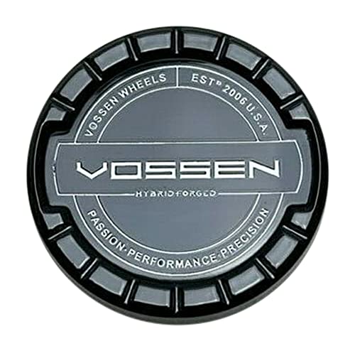 Vossen Hybrid Forged Gloss Black Snap in Wheel Center Cap VOS-3 fits HF Series replacement wheel center cap part VOS-3