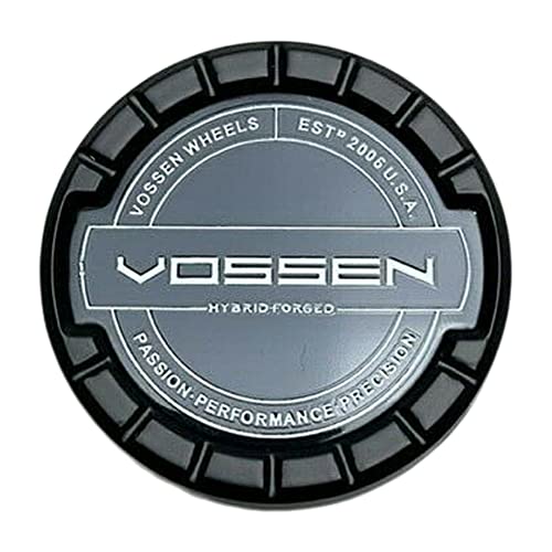 Vossen Hybrid Forged Matte Black Snap in Wheel Center Cap VOS-3 fits HF Series replacement wheel center cap part VOS-3