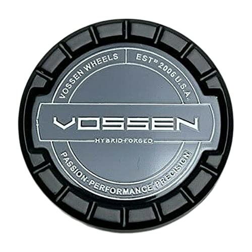 Vossen Hybrid Forged Matte Black Snap in Wheel Center Cap VOS-3 fits HF Series - wheelcentercaps