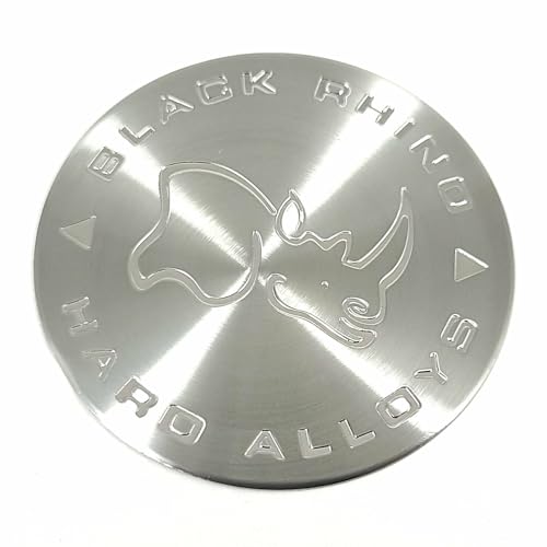WheelPros Black Rhino TE80BRS Sticker Logo Emblem 80MM Silver replacement center cap logo / insert part TE80BRS