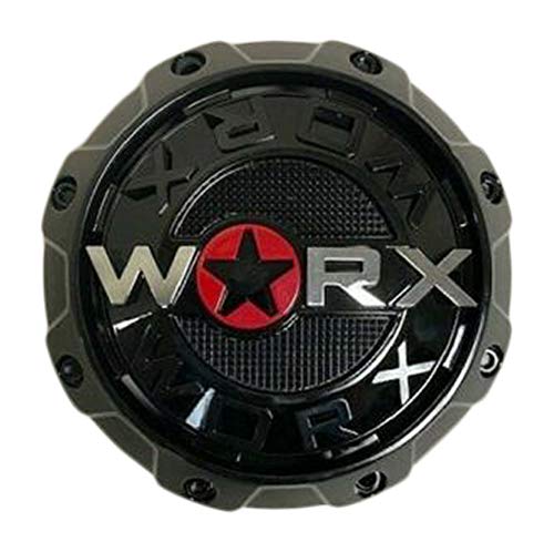 Worx by Ultra 8 Lug Gloss Black Wheel Center Cap 30171765F-A 1-Inch Spacer replacement wheel center cap part 30171765F-A