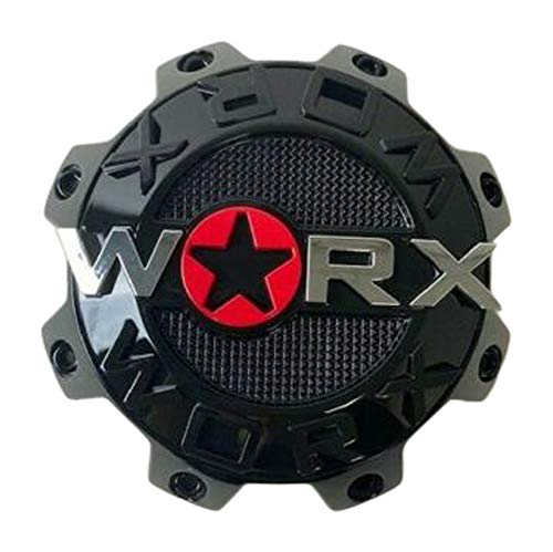 Worx by Ultra 8 Lug Gloss Black Wheel Center Cap 30171765F-A 2-Inch Spacer replacement wheel center cap part 30171765F-A