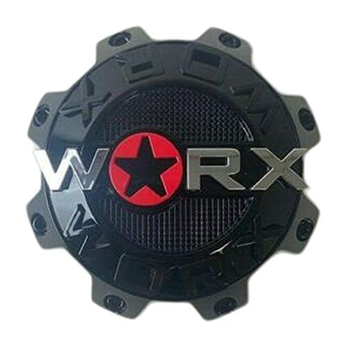 Worx by Ultra 8 Lug Gloss Black Wheel Center Cap 30171765F-A Short LG1207-40 replacement wheel center cap part 30171765F-A