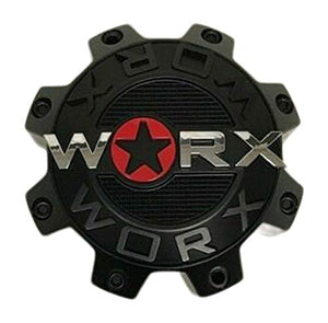 Worx by Ultra 8 Lug Matte Black Wheel Center Cap 2-Inch Spacer