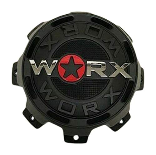 Worx by Ultra 8 Lug Matte Black Wheel Center Cap 30171765F-A Tall LG1207-40 replacement wheel center cap part 30171765F-A