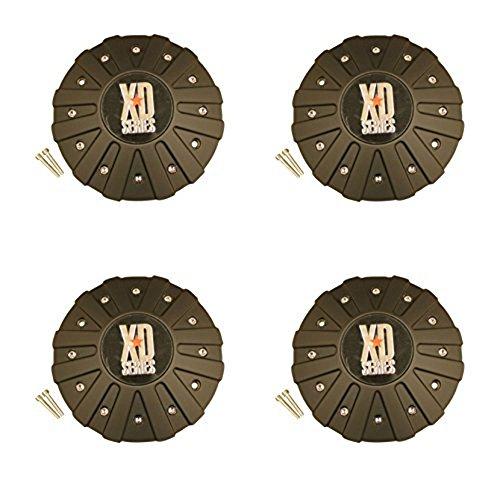XD SERIES 4 x KMC 778 Monster Matte Flat Black Wheel Rim Center Cap 846L215 replacement wheel center cap part 846L215