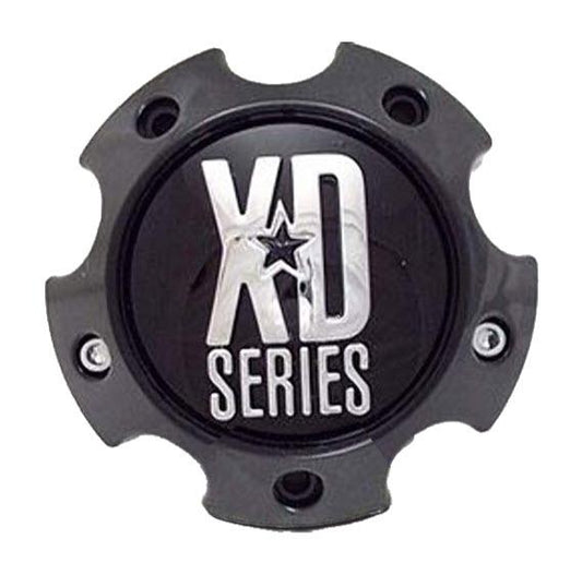 XD SERIES KMC 1079L145AGB 1079L145A LG0811-31 Gloss Black Center Cap 5 Lug replacement wheel center cap part 1079L145AGB