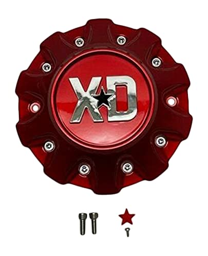 XD SERIES KMC XD859 Candy Red Wheel Center Cap 42320-15GQ T167L145-1 S1906-15 replacement wheel center cap part XD859