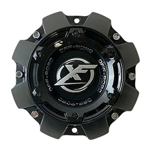 XF OFF-ROAD Matte Black with Gloss Black Top Wheel Center Cap 1444L227H HT005-65 - wheelcentercaps
