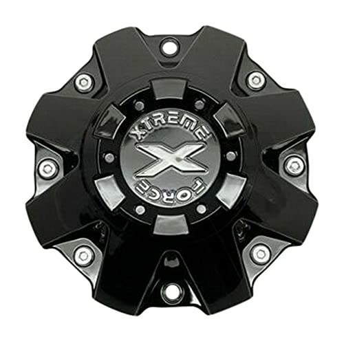 Xtreme Force Gloss Black Wheel Center Cap 8Q002212F-1 replacement wheel center cap part 8Q002212F-1