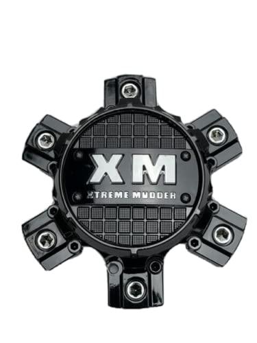 Xtreme Mudder Gloss Black Chrome Logo Wheel Center Cap 0211-139 replacement wheel center cap part 0211-139