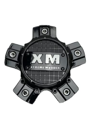 Xtreme Mudder Gloss Black Chrome Logo Wheel Center Cap 0211-150 replacement wheel center cap part 0211-150