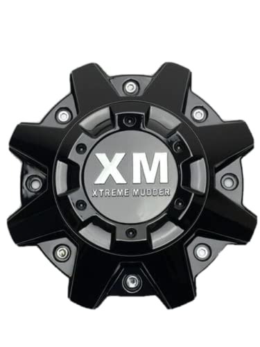 Xtreme Mudder Gloss Black Wheel Center Cap 395L212 C-5240-1-SG C-5240-2-SG replacement wheel center cap part 395L212